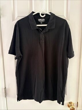 Kirkland Signature Black Men’s Polo Shirt - Short Sleeve